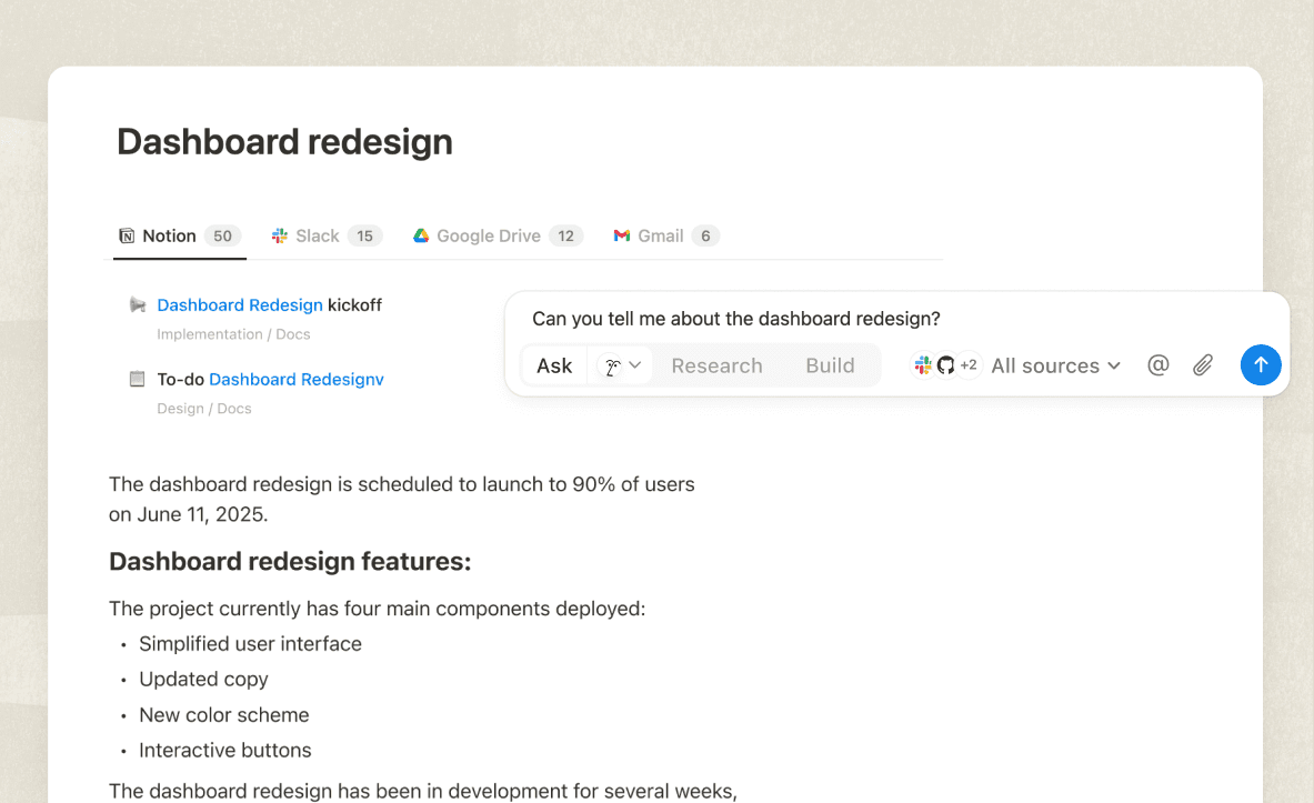Dash redesign search